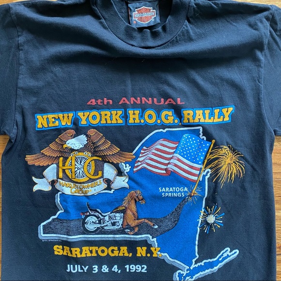 Vintage 1992 Harley Davidson Made In USA T-Shirt Size Small - Picture 3 of 4